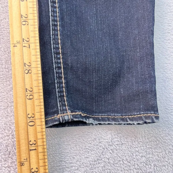 Silver Jeans Stevie Jeans Women's 27x31 Fit 30 Tapered Skinny Stretch Wisker Dark Wash - Image 9