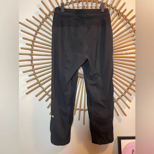 Lululemon Dance Studio Mid-Rise Cropped Black Pants Athleisure Adjustable Sporty - Image 10