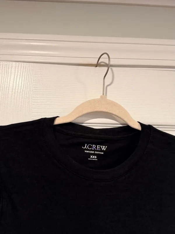NWOT J. Crew Size XXS Black Vintage Cotton Short Sleeve Crew Neck Tee Shirt - Image 4