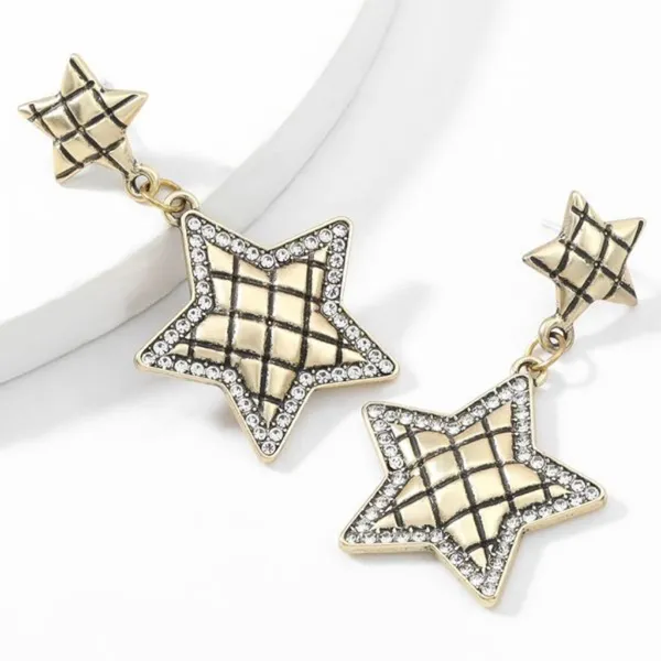 WINE ONION Gold & Diamond Trimmed Christmas Bells Stud Earrings - Image 6