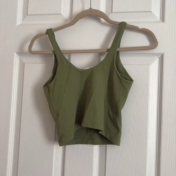 Lululemon Align Tank Top Nulu Size 6 Green Foliage - Image 6
