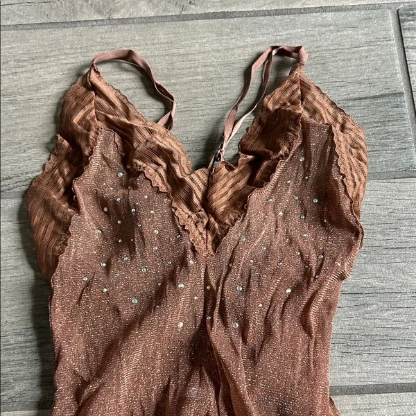 Salvage Brown Shimmer Bodysuit - Image 3
