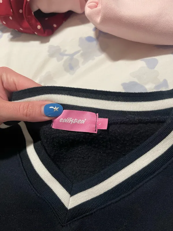 Edikted Oversized Varsity Sweatshirt - Image 3