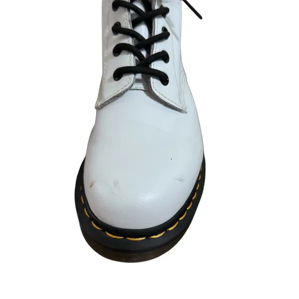 Dr Martens The Original 1460 Boots Womens Size 8 White‎ 8 Hole Shoes - Image 8