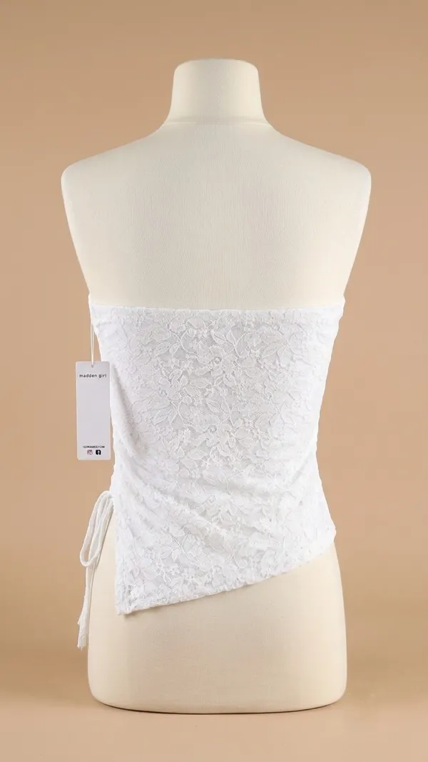 Madden Girl lace side-ruched tube top. - Image 2