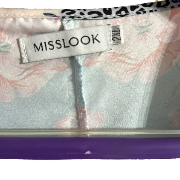 Kimono with floral print Blue Size XXL - Image 6
