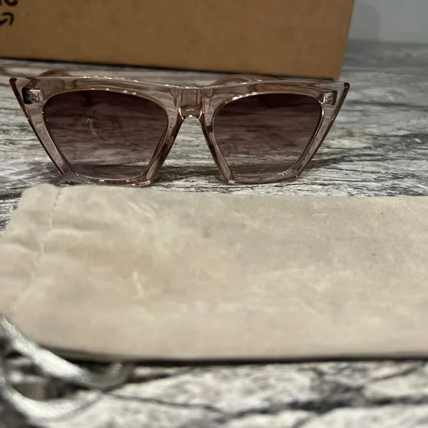 Stylish Transparent Sunglasses Brown - Image 7