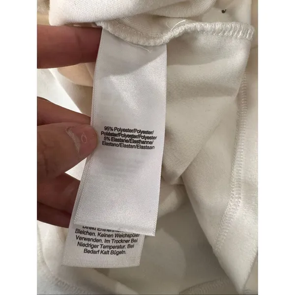DKNY Sport Velour Pullover Hoodie Cream Women’s XL - Image 8