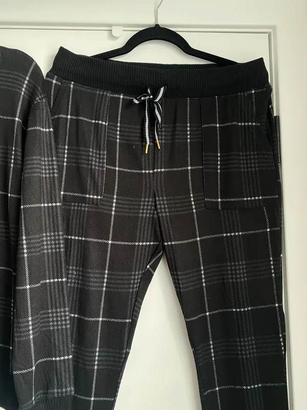 NWOT Honeydew Super Soft 2 Piece Pajama Set Black Plaid Long Sleeve Pant M - Image 4