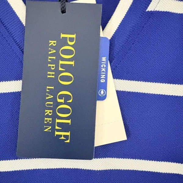 Polo Golf Ralph Lauren Womens Sleeveless Blue/White Strip‎ Shirt Small NwT - Image 11