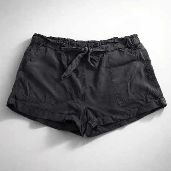 Aerie Black Shorts with Drawstring Waistband - Image 3