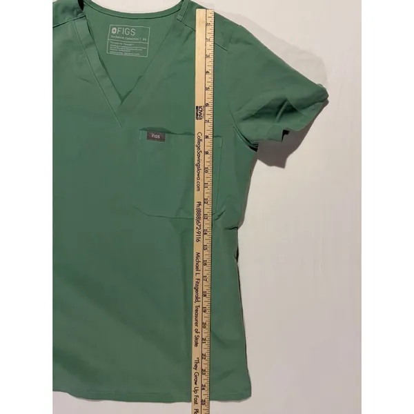 FIGS Casma Scrub Top XS Surgical Green V-Neck Technical Collection Work Nurse - Image 7