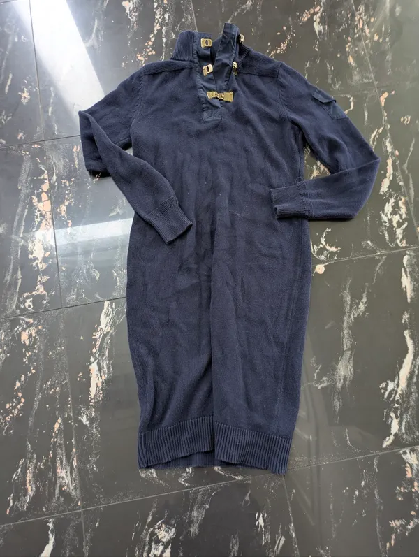 LRL Lauren Jeans Co. Ralph Lauren Navy Sweater Dress Size Small - Image 2