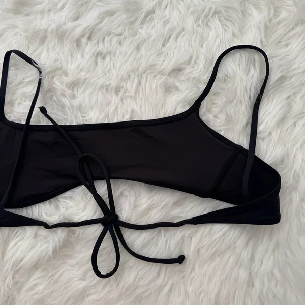 Skims Signature Swim Micro Scoop Bikini Top Onyx XL - Image 7