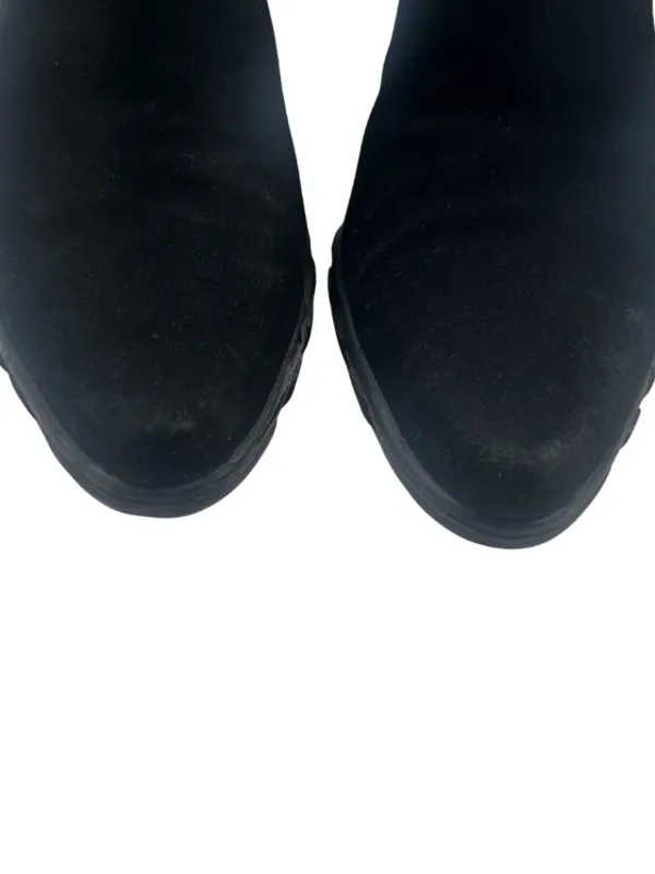 Aquatalia Black Suede Mid Calf Heeled Boots Size 8.5 Waterproof - Image 5