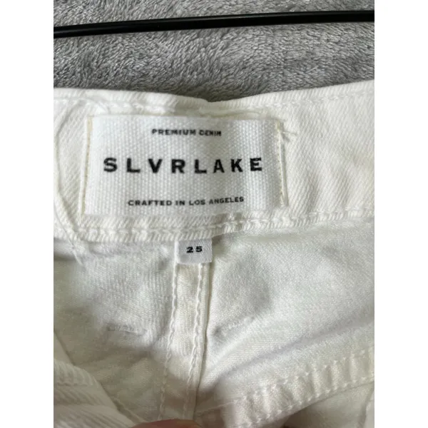 SLVRLAKE Beatnik High Rise Skinny Jeans White‎ Stretch Denim Minimalist Chic 25 - Image 5