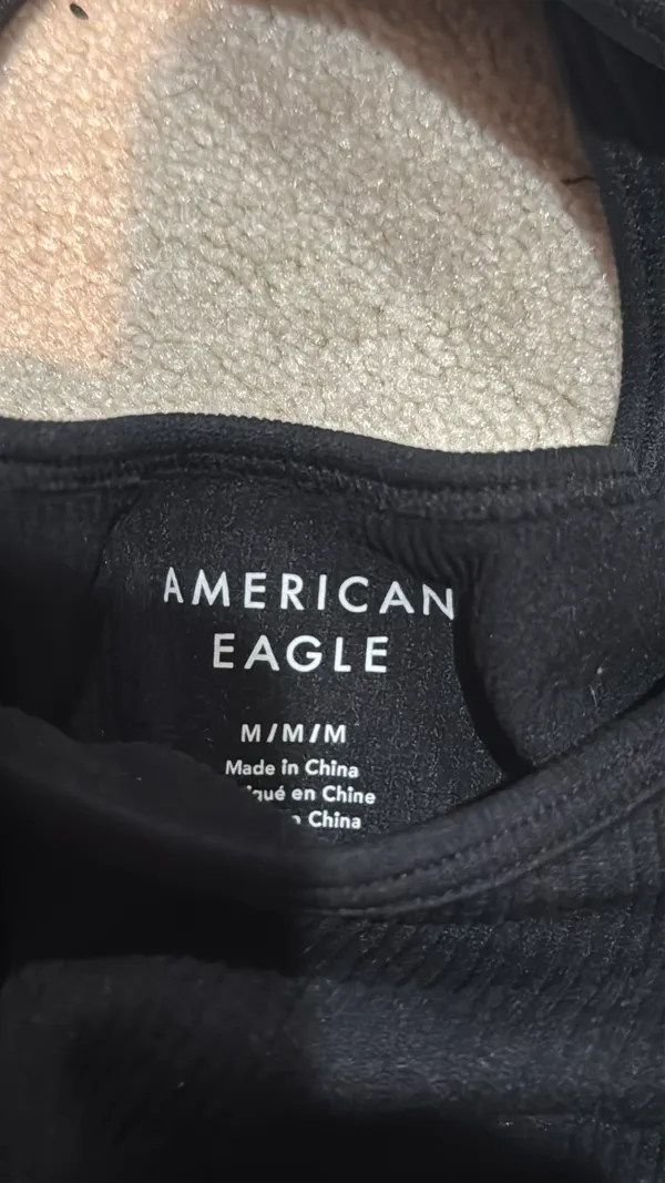 American Eagle Bodysuit Ribbed Black - Image 3