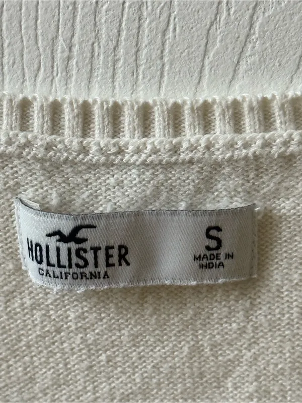 Hollister Babydoll Cable Knit White Sweater - Image 4