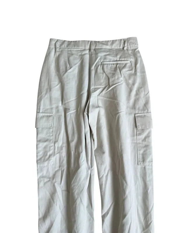 OLD NAVY Taylor Straight Beige High Rise Trousers Pants Size Small - Image 3