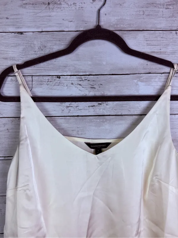 Banana Republic Factory Cream Satin V-Neck Cami - Image 2