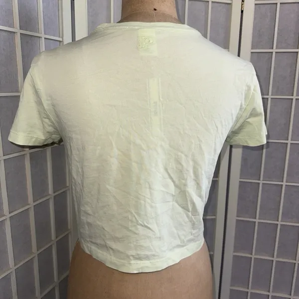 Victoria's Secret VS PINK Cotton Basic Light Green Crop Top Tee Shirt Sz XS NWT - Image 3
