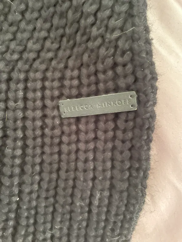 Rebecca Minkoff NWT Traveling Rib Black Knit Scarf, size 76x10” - Image 8