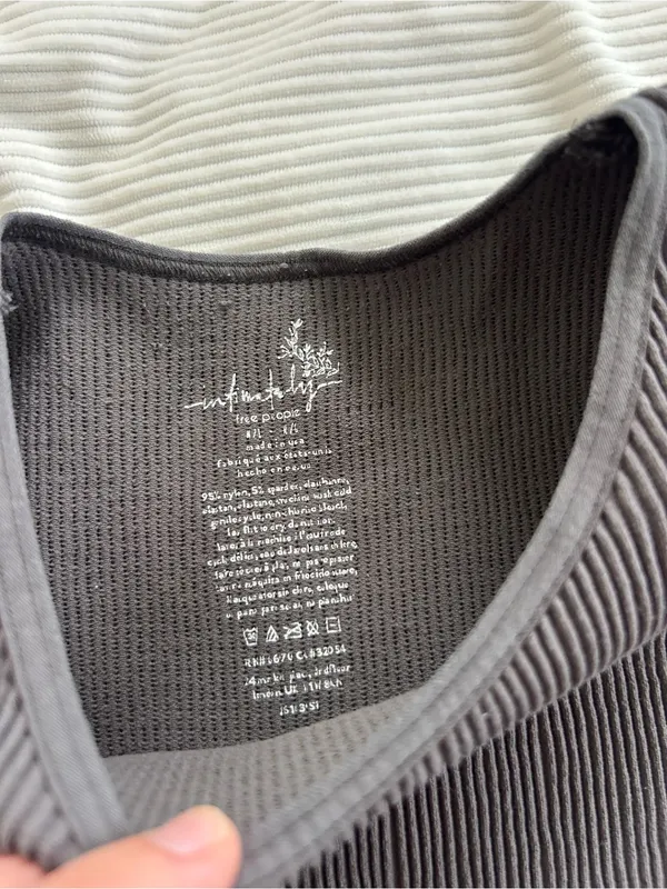 Ribbed Short-Sleeve Tee - Gray - Image 2