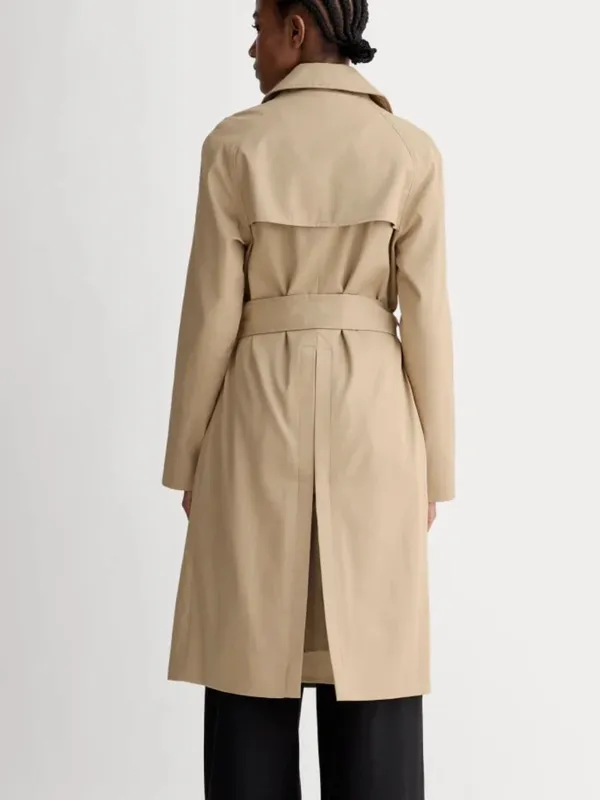 Everlane The Cotton Modern Trench Coat Size XXS Khaki Tan Cornstalk Lined - Image 4