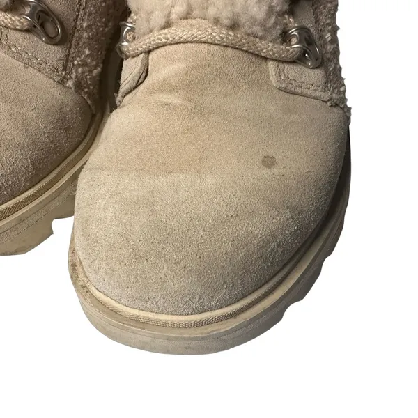 Sorel LENNOX™ Lace Cozy Booties Beige Winter Ankle Boots Biker Waterproof Size 9 - Image 4