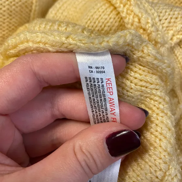 Urban Outfitters Cropped Turtleneck Sweater Womens Size L Yellow‎ - Image 7