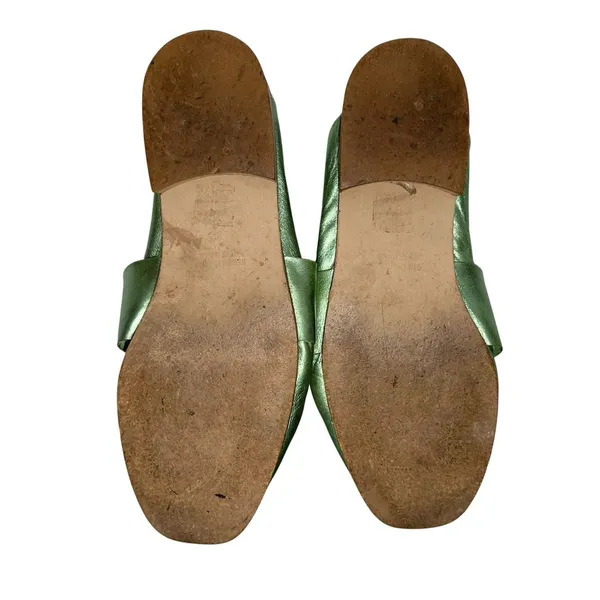 Free People Mule Size 36 US 6 At Ease Loafer Slip On Shoes Green Made‎ In Spain - Image 8