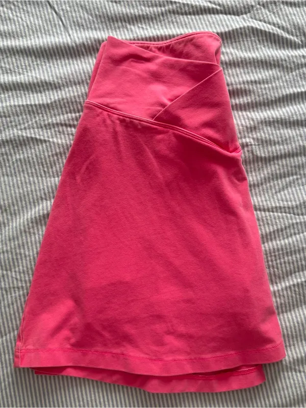 PINK - Victoria's Secret Vintage Women's Pink V-Waist A-Line Skirt - Image 6