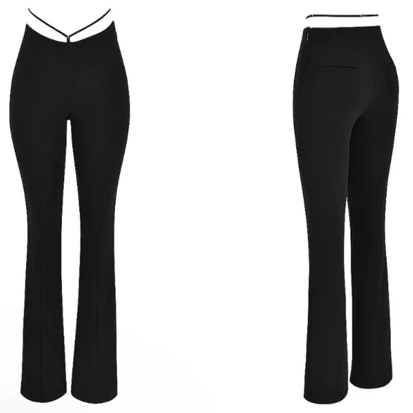 New! House of CB Layla Black V-Front Trousers‎ Size XS $149 - Image 5