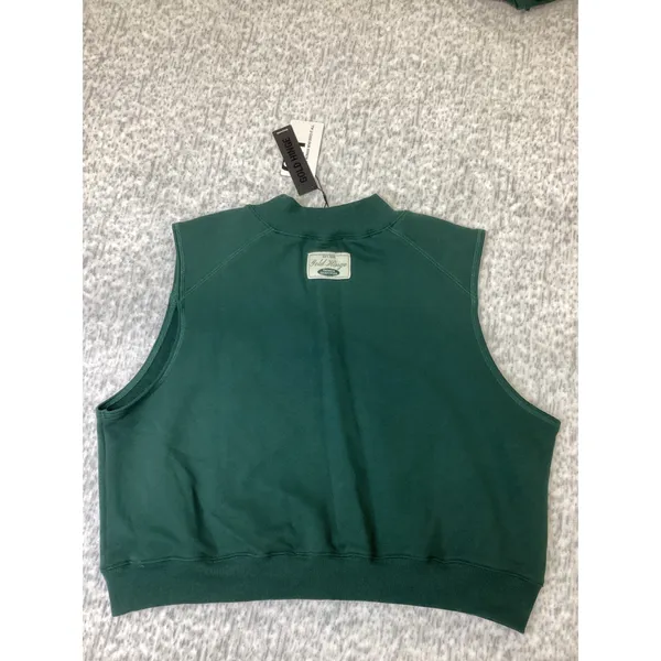 Gold Hinge Womens Mock Neck Tank Sweatshirt Hunter Green GH248-HUN Size L NWT - Image 2