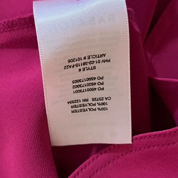 Aritzia Babaton Women's Hot Pink Long Sleeve Cowl Neck Shirt Blouse Top Size S - Image 4