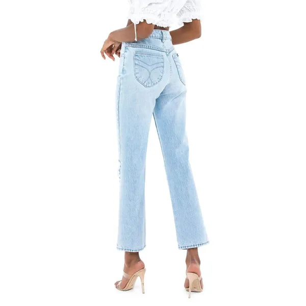 Rolla's Original Straight High Rise Jeans in Sunbleach Worn 28 Womens Denim Pant - Image 2