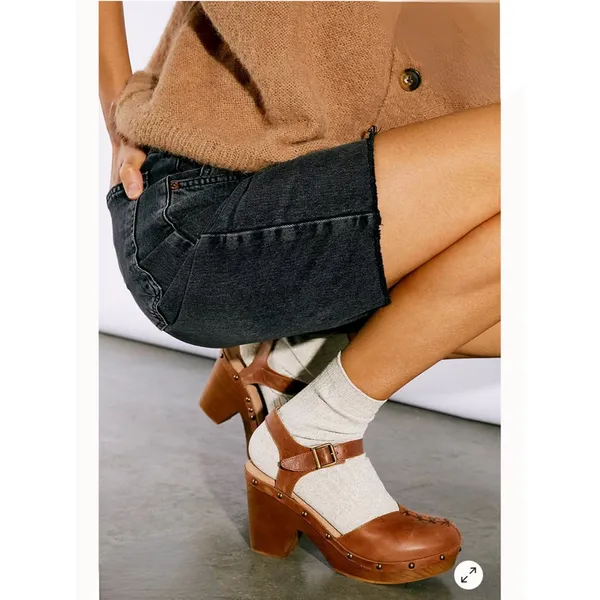 Free People | Women’s Chase Brown Block‎ Heel Mule Clogs - 8 $198 - Image 2