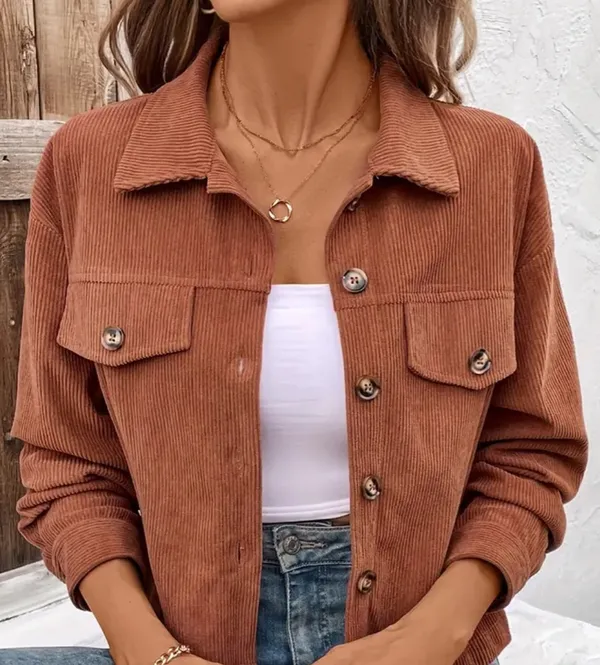 Boutique Stylish Button Front Jacket for Autumn - Image 2