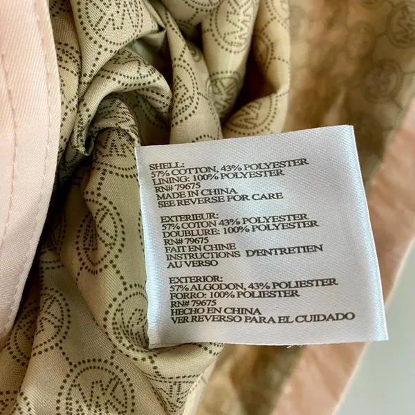 Michael Kors Women's Trench Coat With Buttons Pink Size XS FLAW - Image 5