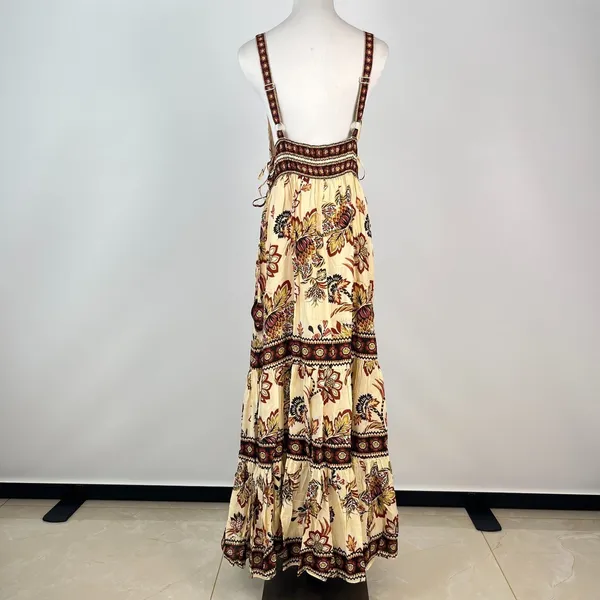 NWOT Farm Rio Aura Floral Sand Sleeveless Midi Dress Size XL - Image 6