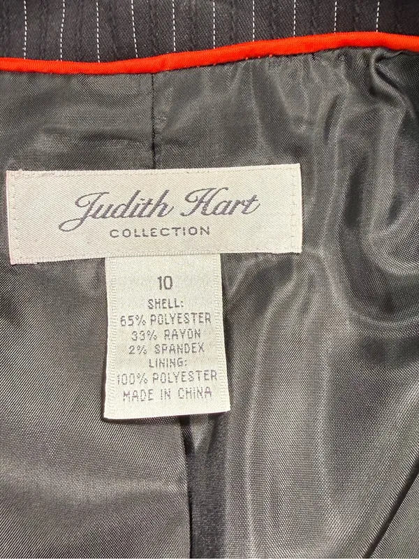 Judith Hart Women's Black Pinstripe Tailored Blazer - Classic Office Blazer - Image 6