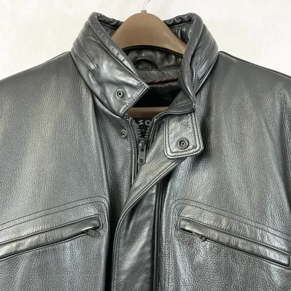 Vintage Wilsons Leather Jacket Mens Large Lined Heavyweight‎ Outdoor Grunge Goth - Image 2