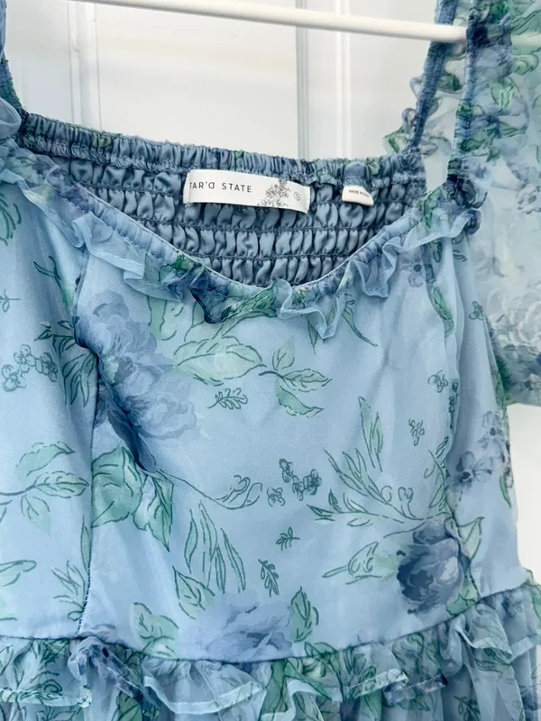 Altar'd State blue floral mini dress S - Image 5