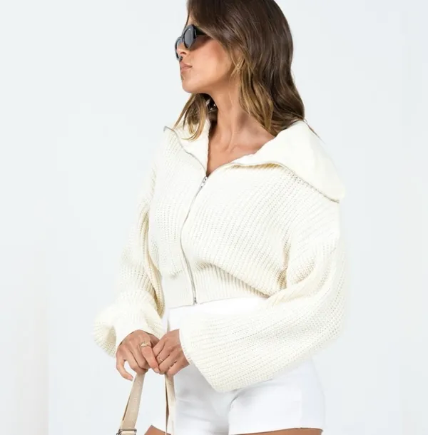 Princess Polly Dissa Sweater Cream - Image 4