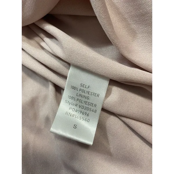 Vanilla Bay maternity long lilac V-neck pleated dress, size S - Image 9