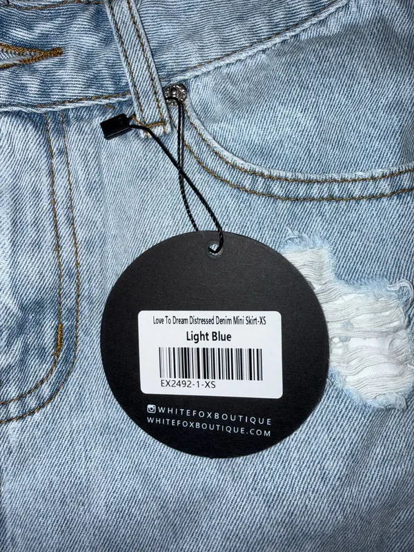 White Fox Boutique Denim Mini Skirt - Image 3