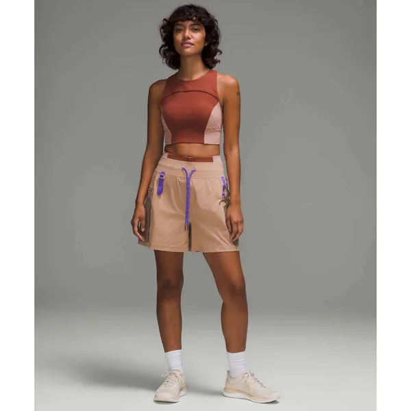 Lululemon Multi-Pocket Cargo High-Rise Hiking Short 5 Pink Clay LW7CAJS - Image 3