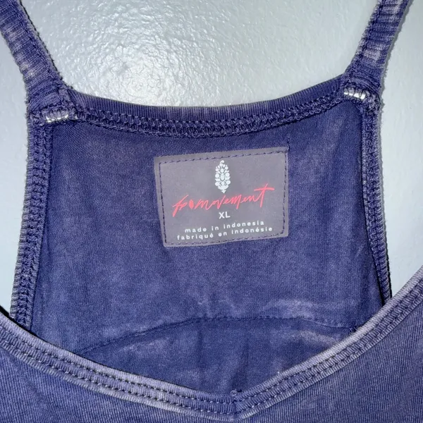Free People Movement Hot Shot Jumpsuit Women XL Purple Fair Acid Wash Harem - Image 6