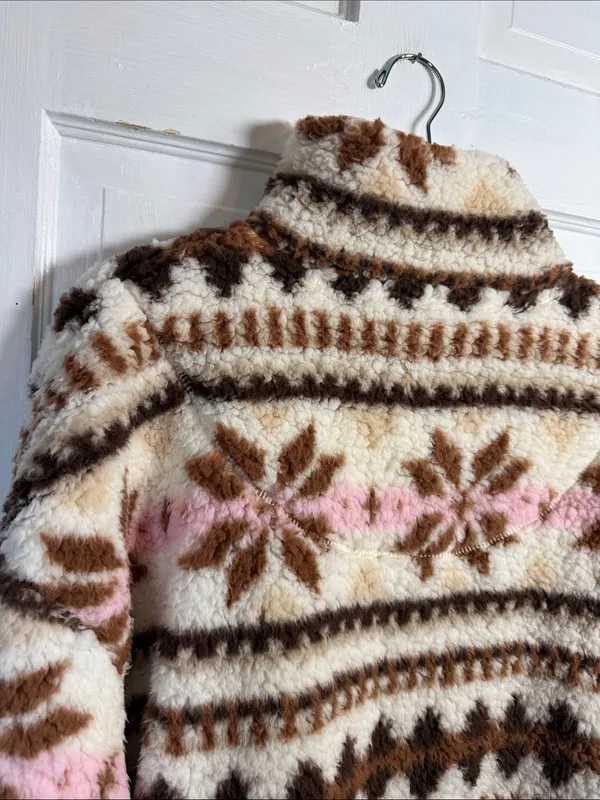 Aerie Hometown Festive Fleece One-Quarter Zip Sweatshirt W2481 Sz S - Image 14
