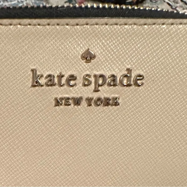 KATE SPADE BLACK BEIGE COIN KEY RING ID WALLET - Image 3